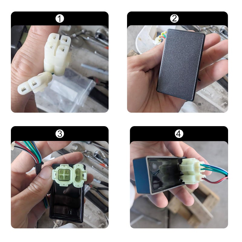 FLYPIG CDI Cable Wire Harness Plug for Chinese GY6 50cc 70cc 90cc 110cc 125cc 150cc 4-Stroke Taotao Buyang Scooter Moped ATV Quad Go Kart Dirt Bike Motorcycle Ignition Coil CDI Box Wiring Harness - Image 3